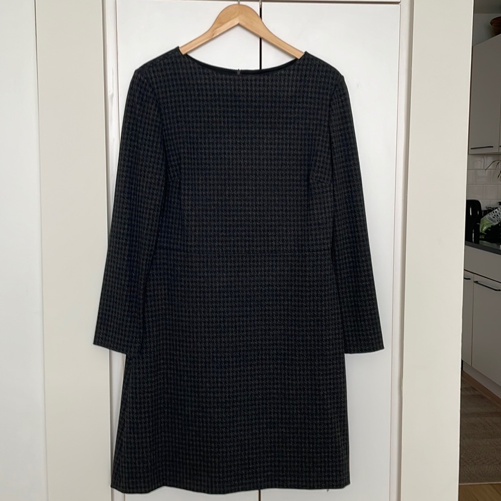 Theory Kamillina Houndstooth Knit Shift Work/Office Dress Size 12